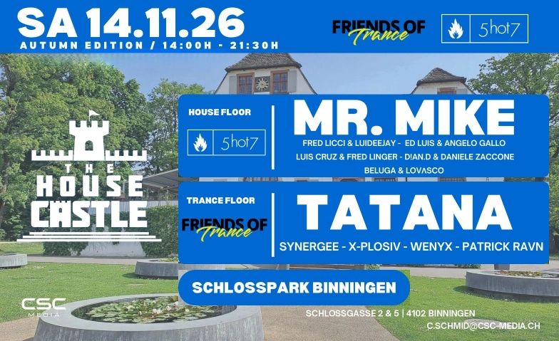 THE HOUSE CASTLE - AUTUMN EDITION Schlosspark, Schlossgasse 1, 4102 Binningen Tickets