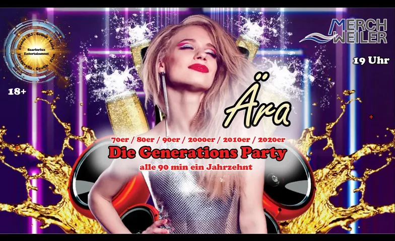 Ära - Die Generations Party, Parties / Motto party, Kuppelsaal Wemmetsweiler Historisches Rathaus