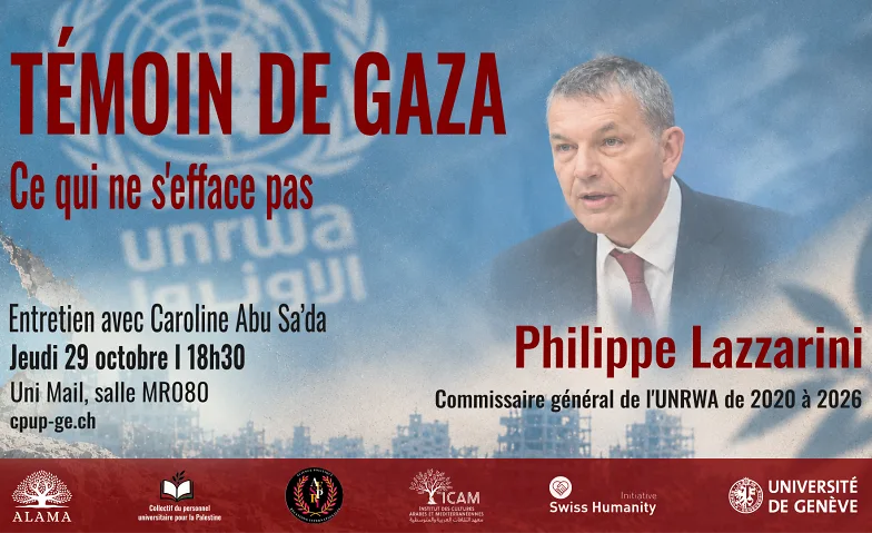 Témoin de Gaza, ce qui ne s’efface pas, Führungen & Vorträge / Vortrag, Uni mail, salle MR080