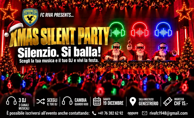 XMAS SILENT PARTY, Parties / Disco, Sala Multiuso Genestrerio