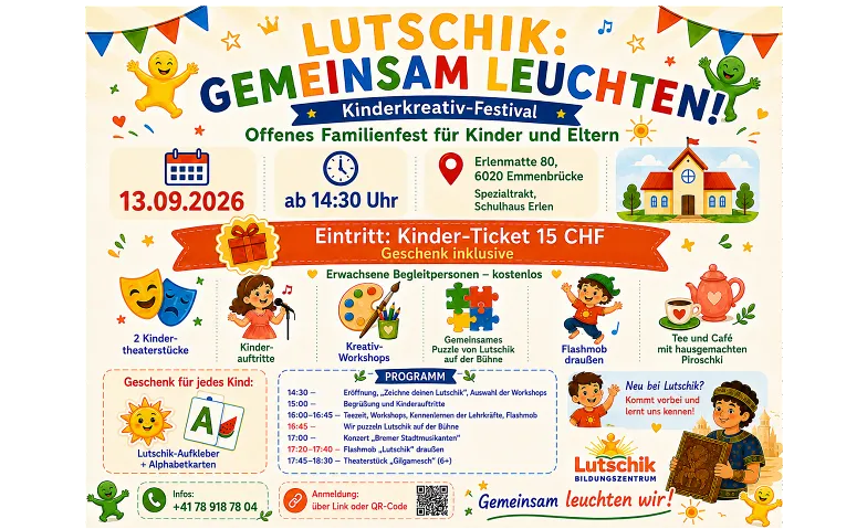 Kinderfest des Zentrums Lutschik: gemeinsam leuchten!