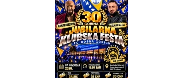 Event-Image for '30 GODINA FC BOSNA Z&Uuml;RICH &ndash; JUBILARNA KLUBSKA FEŠTA 2026'