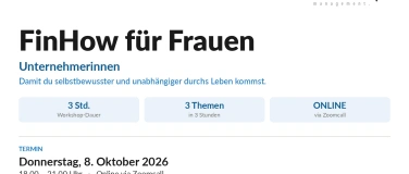 Event-Image for 'FinHow f&uuml;r Frauen - finanzielles Wissen f&uuml;r mehr Freiheit'
