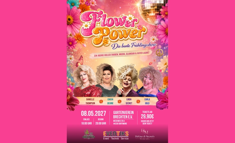Flower Power - Die bunte Travestieshow, Theater & Bühne / Bühnenveranstaltung, Gartenverein Brechten e.V.