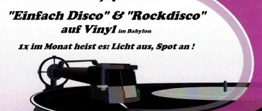 Event-Image for '&bdquo;Rockdisco&ldquo; auf Vinyl im Babylon F&uuml;rth'