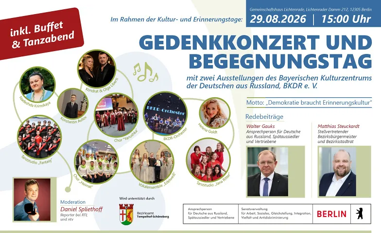 Zentrales Gedenkkonzert und Begegnungstag