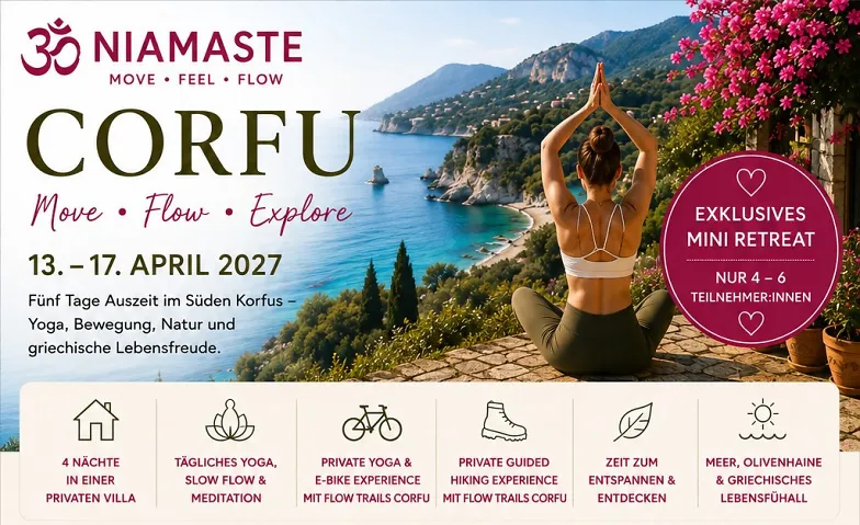 Corfu Yoga Retreat 2027 – Yoga, E-Bike & Hiking