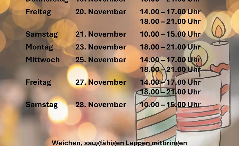 Kerzenziehen in Bergdietikon, Freizeit & Ausflüge / Sonstige Veranstaltungen, Zivilschutzanlage Bergdietikon