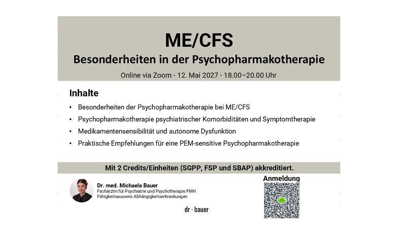ME/CFS - Besonderheiten in der Psychopharmakotherapie, Kurse & Seminare / Berufliche Bildung, Online-Event