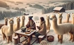 Fondue inmitten Alpakas