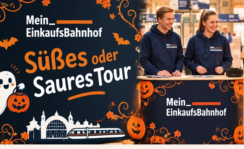 Halloween am Bahnhof: Kostenfreie „Süßes oder Saures“-Tour