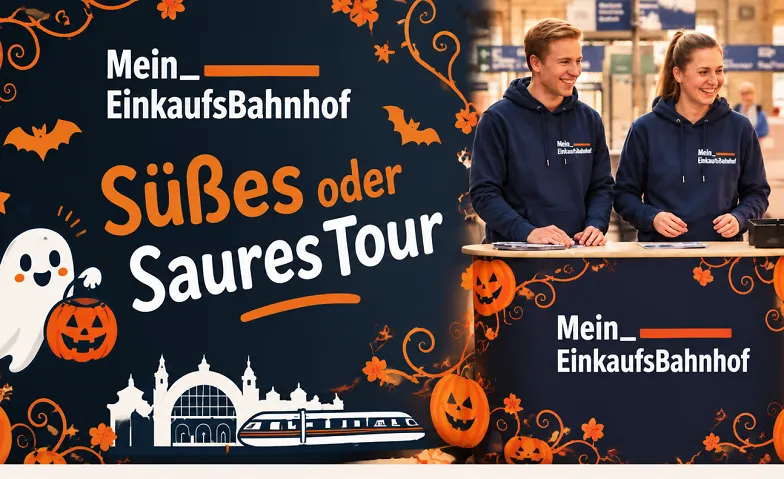 Halloween im Bahnhof: Kostenfreie „Süßes oder Saures“-Tour
