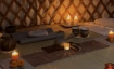 evening tea ceremony in the magical yurt