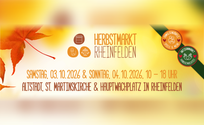 Herbstmarkt Rheinfelden 2026 Billets