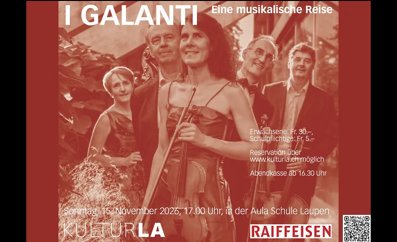 Salonquintett i galanti - eine musikalische Reise, Konzerte / Weitere Musikrichtungen, Aula Schule Laupen