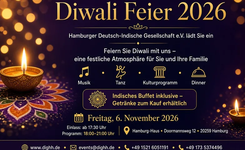 Diwali 2026, Festivals / Other festivals, Haus Eimsbüttel