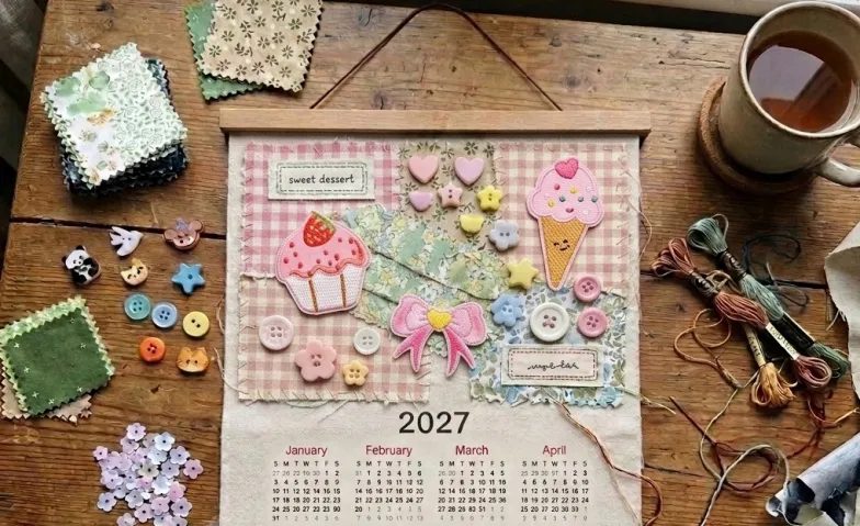 Make a cozy linen calendar for 2027 by the lake, Kurse & Seminare / Kunst & Kultur, Kulturareal Mühle Tiefenbrunnen