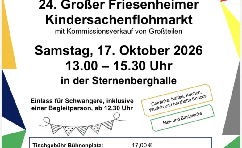 24. Friesenheimer Flohmarkt, Märkte / Kinderflohmarkt, Sternenberghalle