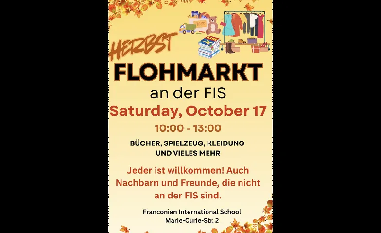 Herbst Flohmarkt am 17.10.2026, Markets / Flea market, Franconian International School