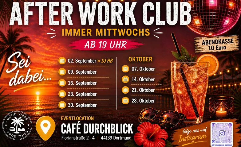 AfterWorkClub mit House, Pop und Rock!