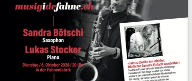 Event-Image for 'Jazz zu Zweit: Sandra B&ouml;tschi (Saxophon) Lukas Stocker (pian'