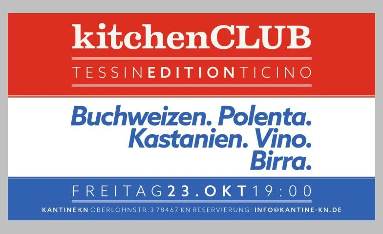 Kantine Kitchen Club - Tessin, Essen & Trinken, Kantine KN