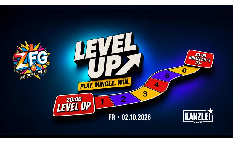 LEVEL UP! — Play. Mingle. Win -Ultimate Friday Night by ZFG!