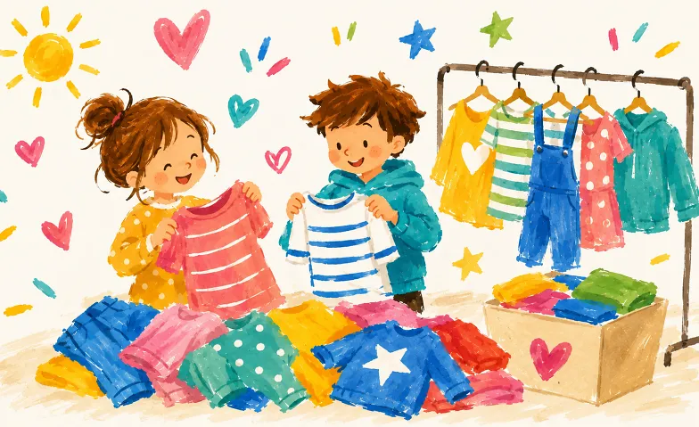 Kinderkleidertausch mit Kindermalen