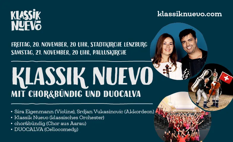 Klassik Nuevo mit chor&bündig und DuoCalva