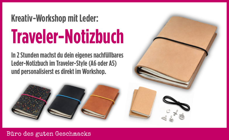 Leder-Notizbuch Workshop: Traveler-Style