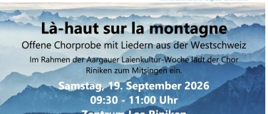 Event-Image for 'L&agrave;-haut sur la montagne - Offene Chorprobe'