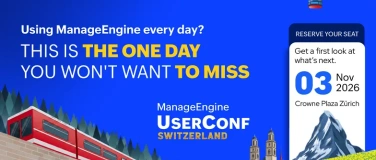 Event-Image for 'ManageEngine UserConf Switzerland 2026 &ndash; IT Conference'