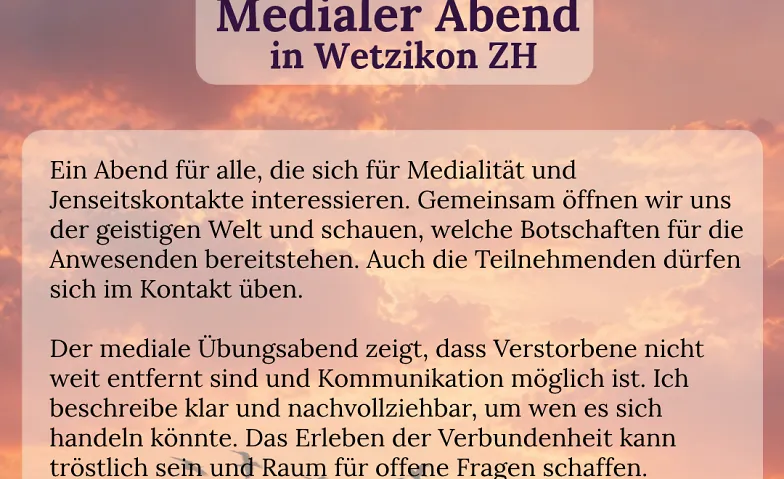 Monatlicher Medialer Abend, Santé & Spiritualité / Spiritualité & méditation, Medialer Abend
