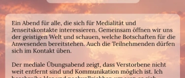 Event-Image for 'Monatlicher Medialer Abend'