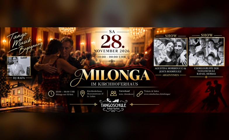Milonga im Kirchhoferhaus – Tango-Abend mit Shows, Dance / Dance Show, Tangoschule Rafael Herbas
