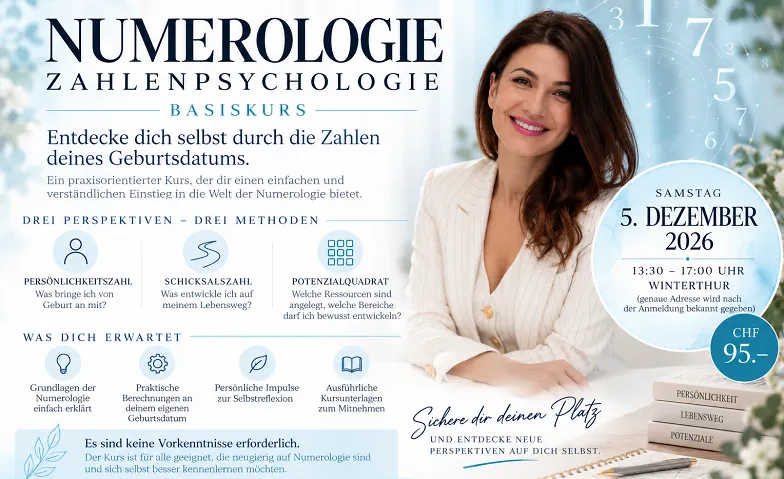 BASISKURS NUMEROLOGIE 1.0, Courses & Seminars / Coaching, 8400, Winterthur