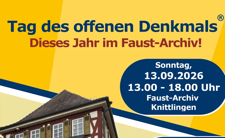 Tag des offenen Denkmals - dieses Jahr im Faust-Archiv