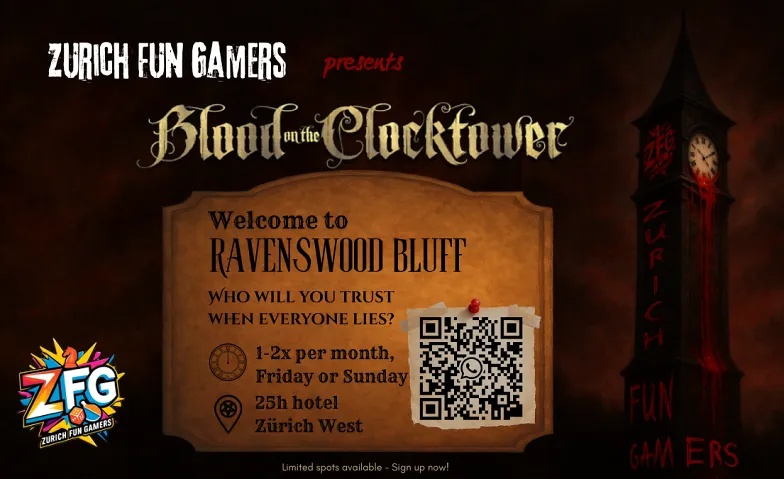 ZFG - Blood on the Clocktower - Deduction, Intrigue, Fun!, Loisirs & Excursions / Groupes & Jeux, Materialraum Co-working Lobby Corner