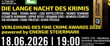 Event-Image for '"Fine Crime Award powered by ENERGIE STEIERMARK 2026"'