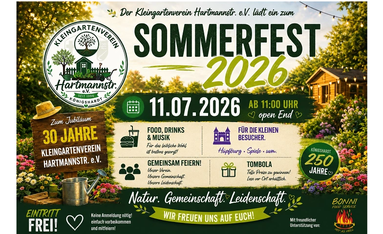 Sommerfest 2026 Kleingartenverein Hartmannstr. e.v.