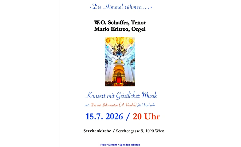 "Die Himmel rühmen..."Konzert für Orgel und Tenor