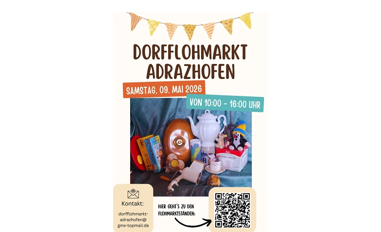 Großer Dorfflohmarkt in ganz Adrazhofen