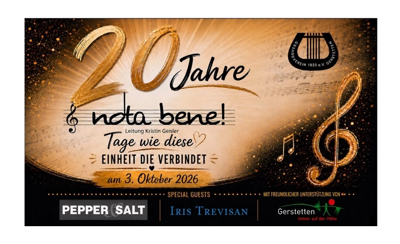 20 Jahre nota bene! „Tage wie diese - Einheit, die verbindet