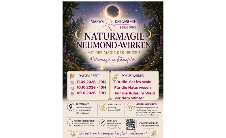 Neumond-Wirken für die Natur mit Naturmagie