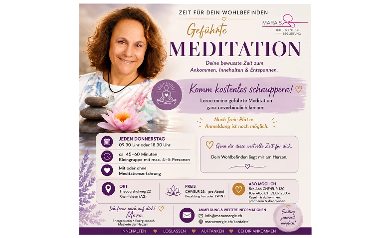 Geführte Meditation in Rheinfelden – Zeit für Dich