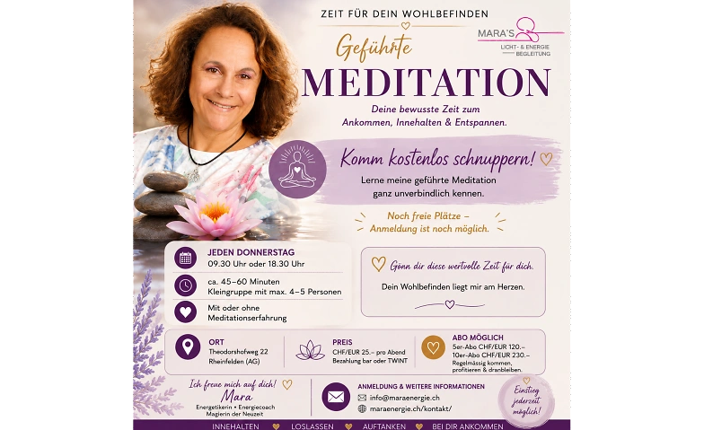 Geführte Meditation in Rheinfelden – Zeit für Dich
