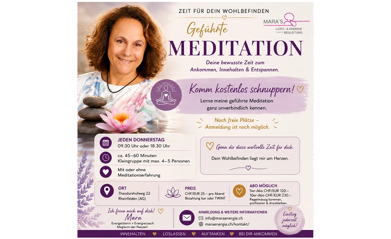Geführte Meditation in Rheinfelden – Zeit für Dich