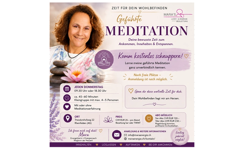 Geführte Meditation in Rheinfelden – Zeit für Dich