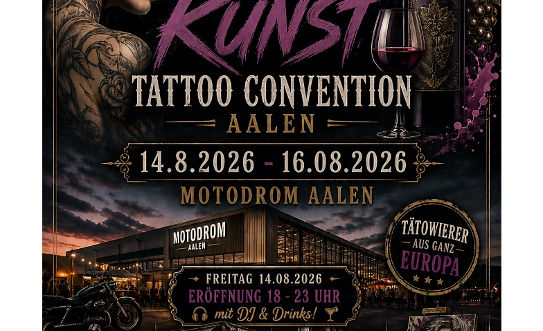 Event-Image for 'Wein trifft Kunst Tattoo Convention Aalen'
