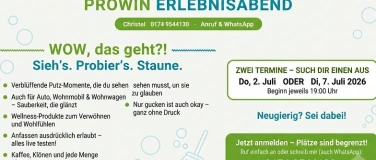 Event-Image for 'proWIN Erlebnisabend-Clean & Wellness live erleben-S&uuml;dlohn'